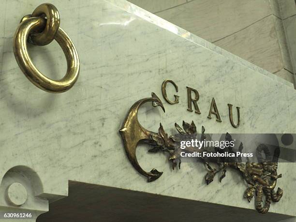 Catafalque of Admiral Miguel Grau Seminario, in the crypt of the heroes, at the cemetery Presbitero Matias Maestro. Inaugurated on 1808, with over...