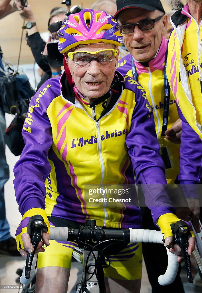 French Cyclist Robert Marchand, Aged 105 Rides His Bike In Order To Set A New In The Masters Category