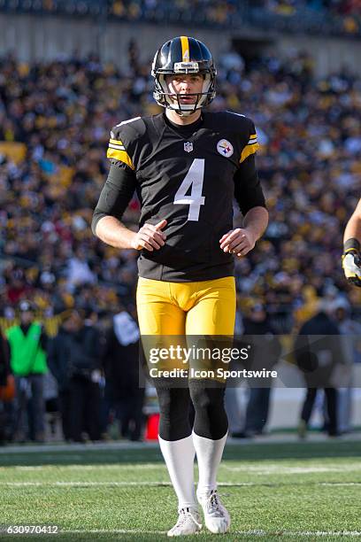 Pittsburgh Steelers Punter Jordan Berry takes the field to punt during the second quarter of the National Football League game between the Cleveland...