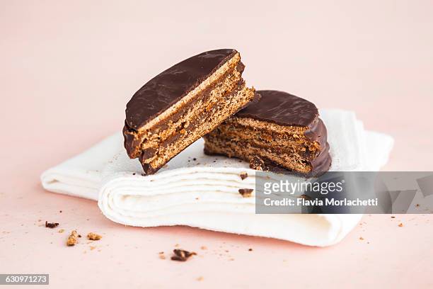snack time! - alfajores stock pictures, royalty-free photos & images