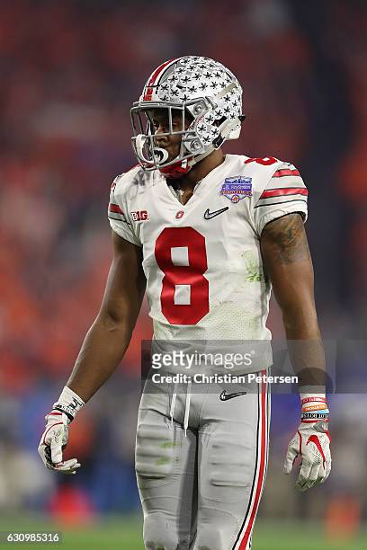 Cornerback Gareon Conley of the Ohio State Buckeyes during the Playstation Fiesta Bowl against the Clemson Tigers at University of Phoenix Stadium on...