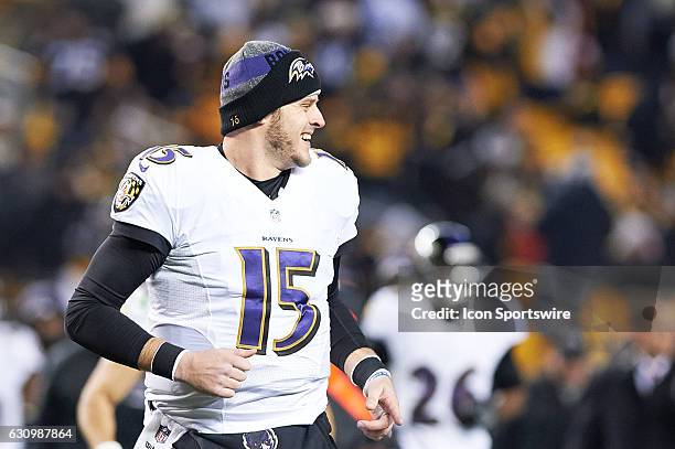 Baltimore Ravens wide receiver Michael Campanaro looks on during a NFL football game between the Pittsburgh Steelers and the Baltimore Ravens on...