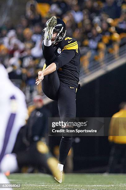 Pittsburgh Steelers punter Jordan Berry kicks the ball during a NFL football game between the Pittsburgh Steelers and the Baltimore Ravens on...