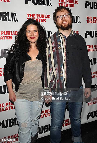 Abigail Bengson and Shaun Bengson attend the 13th Annual Under the Radar Festival 2017 Opening Night at The Public Theater on January 4, 2017 in New...