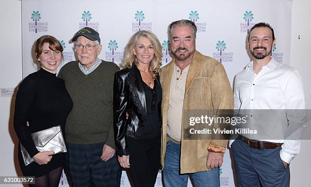 Director Jorn Winther, actress Denise DuBarry and actor John Callahan and actor Andrew McGuinness attend the World Premiere of "Do It Or Die" at the...