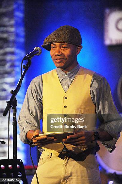 Paul D. Miller known as DJ Spooky performs at the Fundraiser For Church Street School For Music And Art at City Winery on January 4, 2017 in New York...