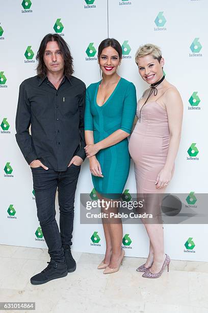 Rafa Mendez, Cristina Pedroche and Soraya Arnelas present 'Tu si Que Si' talent show at Atresmedia Studios on January 5, 2017 in Madrid, Spain.