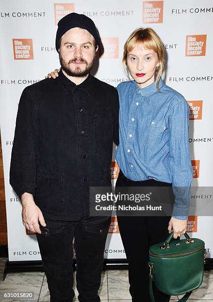Director Brady Corbet and Mona Fastvold attends the 2016 Film Society Of Lincoln Center & Film Comment Luncheon at Scarpetta on January 4, 2017 in...