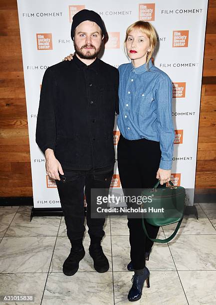 Director Brady Corbet and Mona Fastvold attends the 2016 Film Society Of Lincoln Center & Film Comment Luncheon at Scarpetta on January 4, 2017 in...