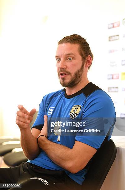 Alan Smith of Notts County speaks to the media during a Press Conference at Meadow Lane on January 5, 2017 in Nottingham, England.