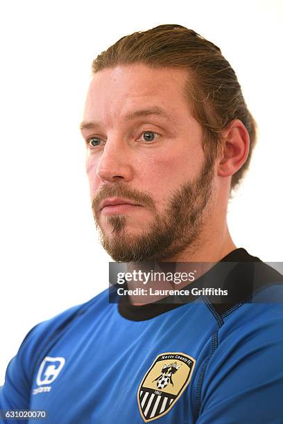 Alan Smith of Notts County speaks to the media during a Press Conference at Meadow Lane on January 5, 2017 in Nottingham, England.