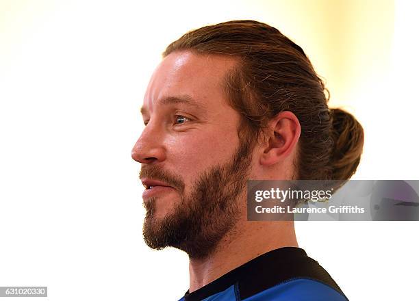 Alan Smith of Notts County speaks to the media during a Press Conference at Meadow Lane on January 5, 2017 in Nottingham, England.