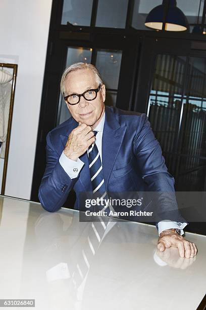 Fashion designer Tommy Hilfiger is photographed for Rhapsody Magazine on August 3, 2016 in his showroom in New York City.