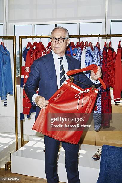 Fashion designer Tommy Hilfiger is photographed for Rhapsody Magazine on August 3, 2016 in his showroom in New York City.