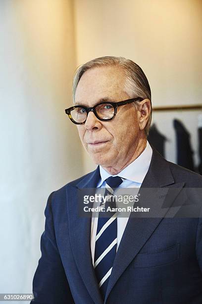 Fashion designer Tommy Hilfiger is photographed for Rhapsody Magazine on August 3, 2016 in his showroom in New York City.