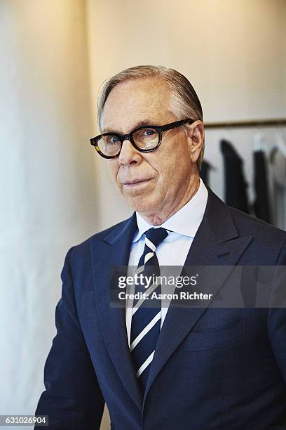 Fashion designer Tommy Hilfiger is photographed for Rhapsody Magazine on August 3, 2016 in his showroom in New York City.