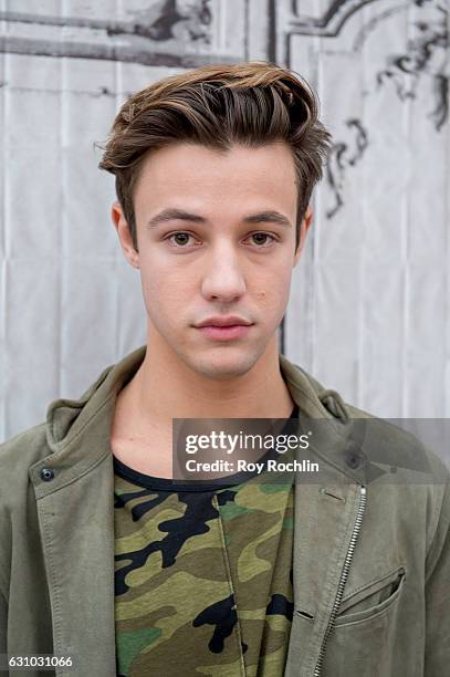 Cameron Dallas discusses "Know Thy Selfie" with the Build Series at AOL HQ on January 5, 2017 in New York City.