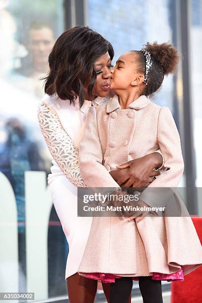 Actress Viola Davis and her daughter Genesis Tennon attend a ceremony honoing Viola Davis with a star on the Hollywood Walk of Fame on January 5,...