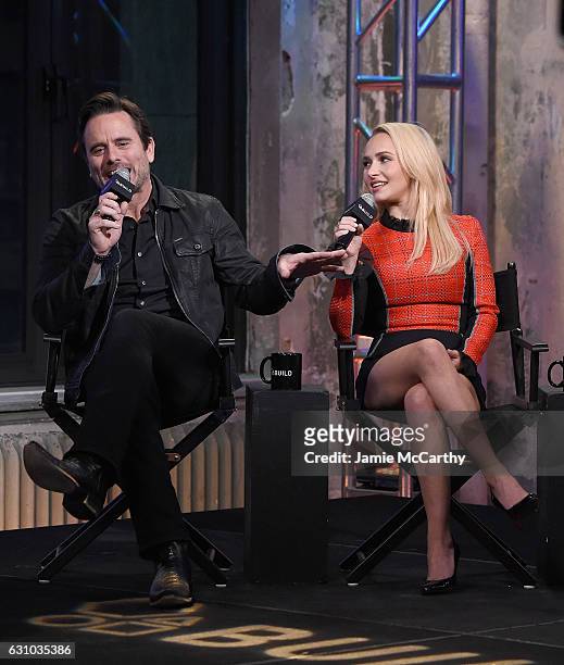 Charles Esten and Hayden Panettiere attend Build Presents Charles Esten & Hayden Panettiere Discussing "Nashville" at AOL HQ on January 5, 2017 in...