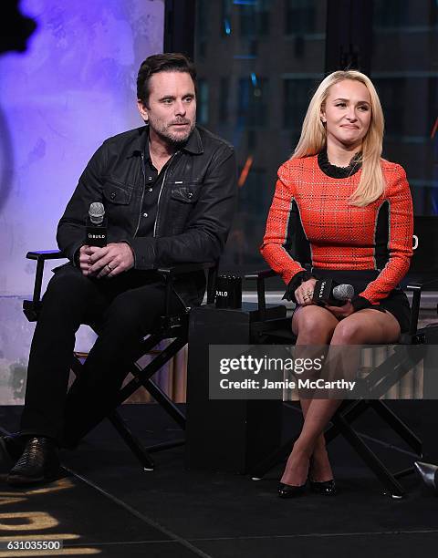 Charles Esten and Hayden Panettiere attend Build Presents Charles Esten & Hayden Panettiere Discussing "Nashville" at AOL HQ on January 5, 2017 in...