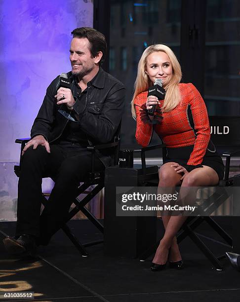 Charles Esten and Hayden Panettiere attend Build Presents Charles Esten & Hayden Panettiere Discussing "Nashville" at AOL HQ on January 5, 2017 in...