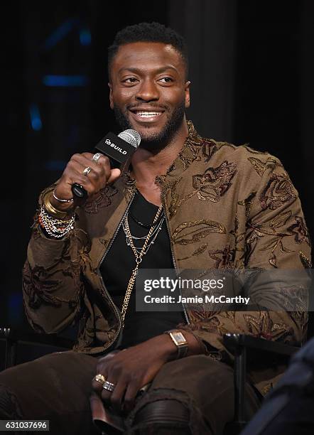 Aldis Hodge attends the Build Presents Aldis Hodge Discussing "Hidden Figures" at AOL HQ on January 5, 2017 in New York City.