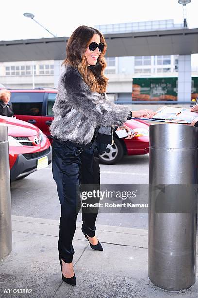 Kate Beckinsale seen at JFK Airport on January 5, 2017 in New York City.