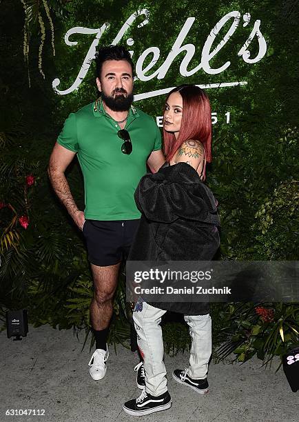 President of Kiehl's Chris Salgardo and singer Kehlani attend the Kiehl's Pure Vitality Launch Party at Bleecker Event Hall on January 5, 2017 in New...