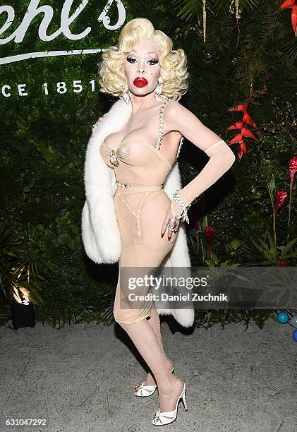 Amanda Lepore attends the Kiehl's Pure Vitality Launch Party at Bleecker Event Hall on January 5, 2017 in New York City.
