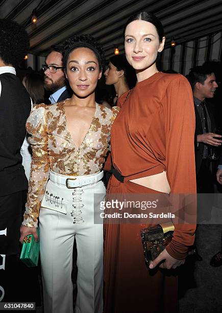 Actresses Ruth Negga and Caitriona Balfe attend W Magazine Celebrates the Best Performances Portfolio and the Golden Globes with Audi and Moet &...