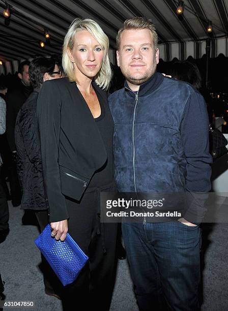 Producer Julia Carey and TV host James Corden attend W Magazine Celebrates the Best Performances Portfolio and the Golden Globes with Audi and Moet &...