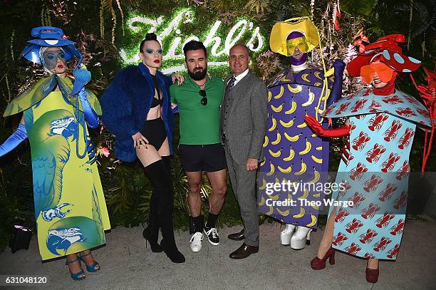 Kyle Farmery, Chris Salgardo and Xavier Vey attend Kiehl's My Vitality Party at Bleecker Event Hall on January 5, 2017 in New York City.