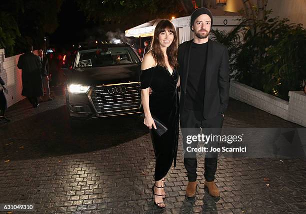 Actress Jessica Biel and singer/songwriter Justin Timberlake attend W Magazine's Best Performances Party at Chateau Marmont on January 5, 2017 in Los...