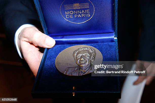 Illustration view of the Prize from Founder Stephane Bern's effigy during Stephane Bern's Foundation for "L'Histoire et le Patrimoine - Institut de...