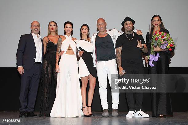 Caruso, Ariadna Gutierrez, Ruby Rose, Nina Dobrev, Vin Diesel, Nicky Jam and Deepika Padukone present the Paramount Pictures film "xXx: Return of...