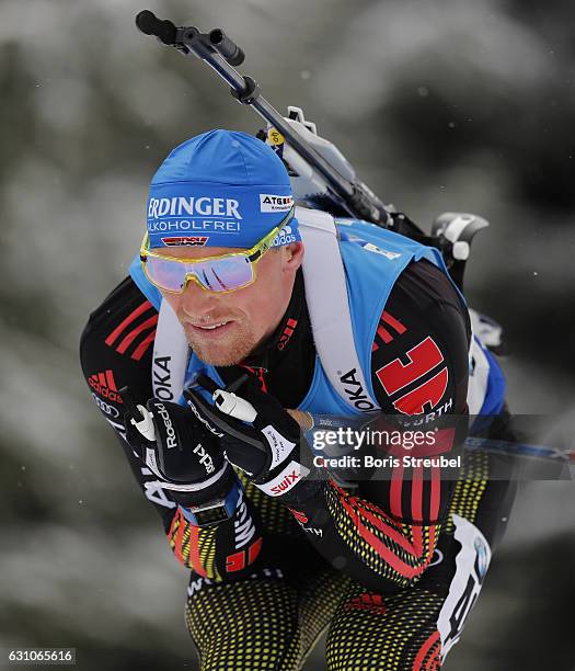 Eric Lesser of Germany competes during the 10 km men's Sprint on January 5, 2017 in Oberhof, Germany.