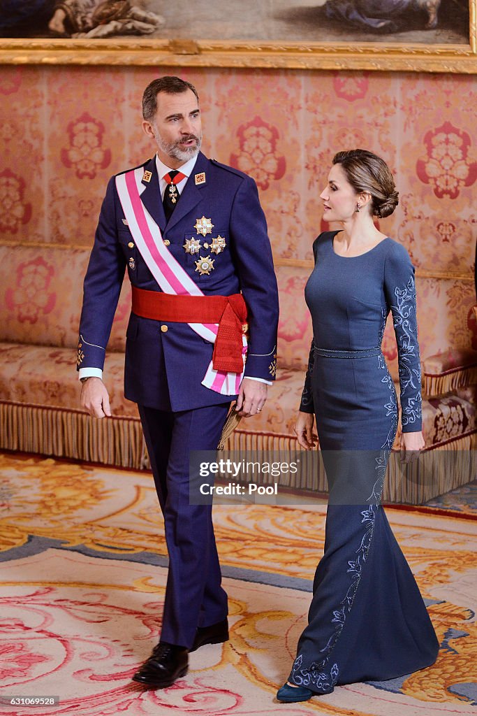 Spanish Royals Celebrate New Year's Military Parade 2017