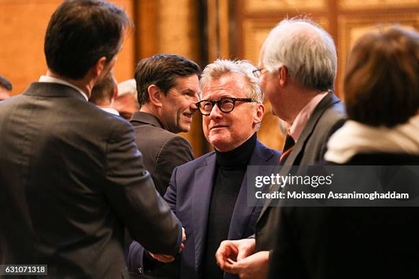 Journalist Hans-Ulrich Joerges attends the reception for the 70th anniversary of 'DER SPIEGEL' at the town hall on January 6, 2017 in Hamburg,...