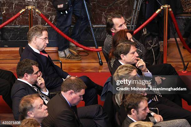 Dr. Hans-Georg Maassen, President of the Federal Office for Protection of the Constitution , and Journalist and publisher Jakob Augstein during the...