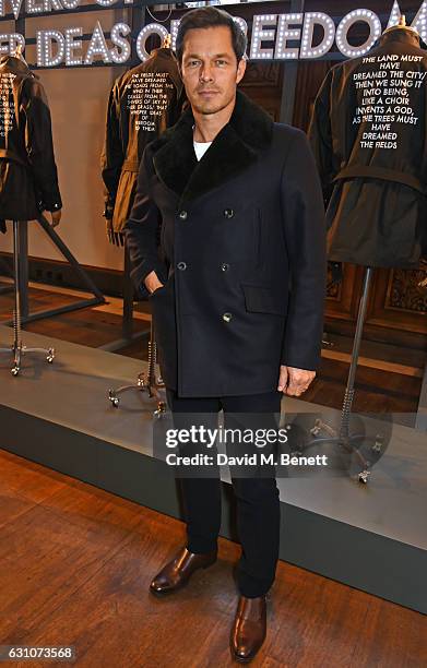 Paul Sculfor attends the Barbour International presentation during London Fashion Week Men's January 2017 collections at RIBA on January 6, 2017 in...