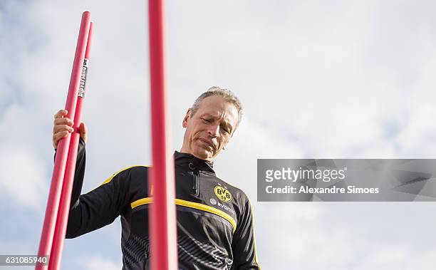 Rainer Schrey, athletic coach of Borussia Dortmund, during the second day of the training camp at Estadio Municipal de Marbella on January 06, 2017...