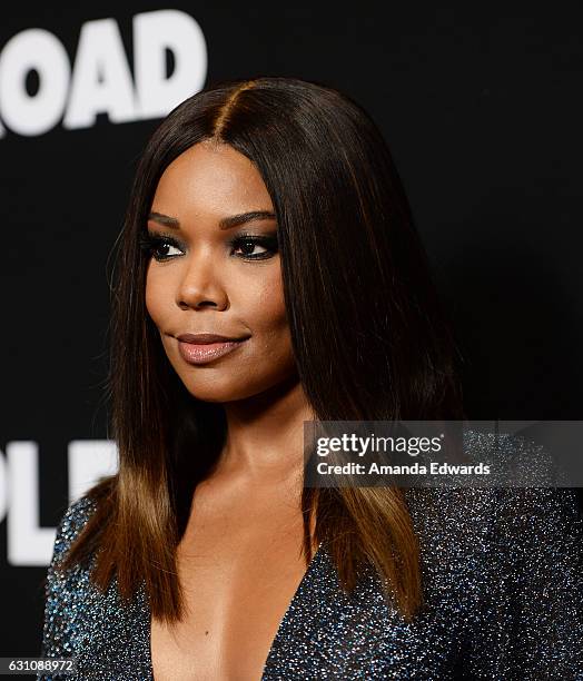 Actress Gabrielle Union arrives at the premiere of Open Road Films' "Sleepless" at the Regal LA Live Stadium 14 on January 5, 2017 in Los Angeles,...