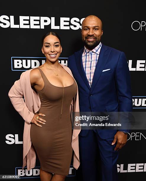 Television personality Gloria Govan and former NBA player Derek Fisher arrive at the premiere of Open Road Films' "Sleepless" at the Regal LA Live...