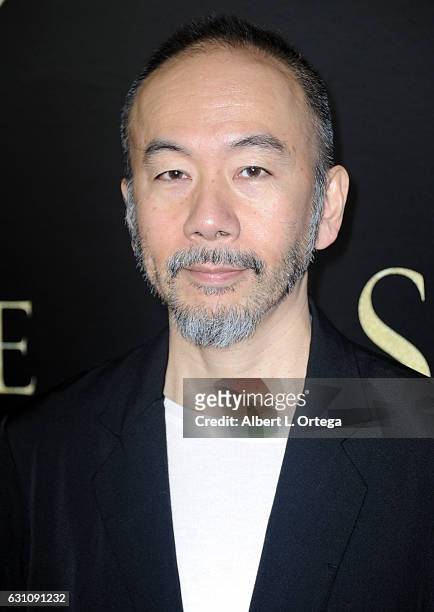 Actor Shinya Tsukamoto arrives for the Premiere Of Paramount Pictures' "Silence" held at Directors Guild Of America on January 5, 2017 in Los...
