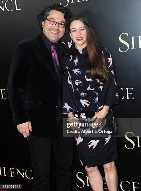 Composers Kim Allen Kluge and Kathryn Kluge arrive for the Premiere Of Paramount Pictures' "Silence" held at Directors Guild Of America on January 5,...