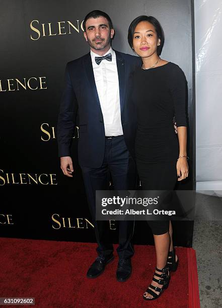 Producers Matthew Malek and Anita Gou arrive for the Premiere Of Paramount Pictures' "Silence" held at Directors Guild Of America on January 5, 2017...