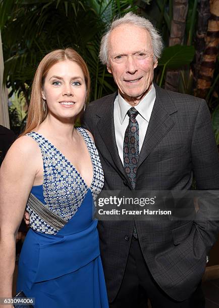 Actress Amy Adams and director Clint Eastwood attend the 17th annual AFI Awards at Four Seasons Los Angeles at Beverly Hills on January 6, 2017 in...