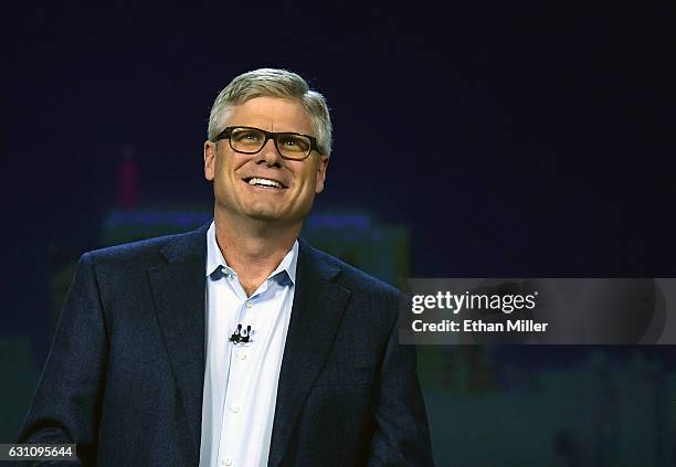 Qualcomm Inc. CEO Steve Mollenkopf delivers a keynote address at CES 2017 at The Venetian Las Vegas on January 6, 2017 in Las Vegas, Nevada. CES, the...