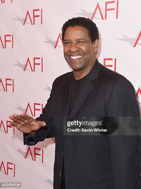 Actor/director Denzel Washington attends the 17th annual AFI Awards at Four Seasons Los Angeles at Beverly Hills on January 6, 2017 in Los Angeles,...