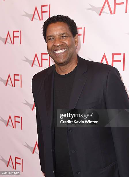 Actor/director Denzel Washington attends the 17th annual AFI Awards at Four Seasons Los Angeles at Beverly Hills on January 6, 2017 in Los Angeles,...